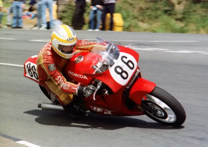 Framed Print : Steve Boyes (Honda) 1989 Formula One TT
