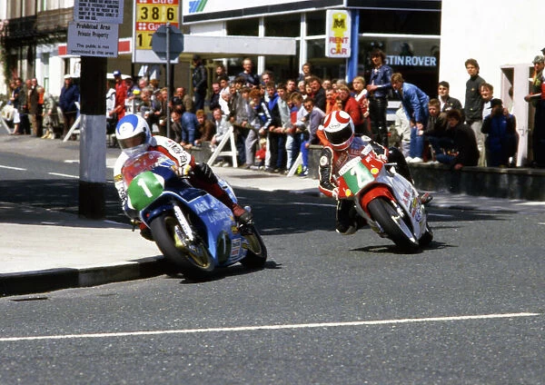 Steve Cull (Honda) & Brian Reid (Kimoco) 1986 Junior TT