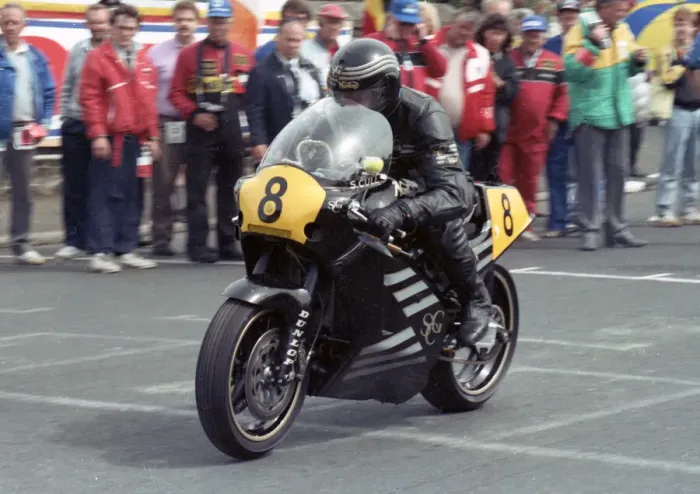 Framed Print : Steve Cull (Norton) 1989 Senior TT