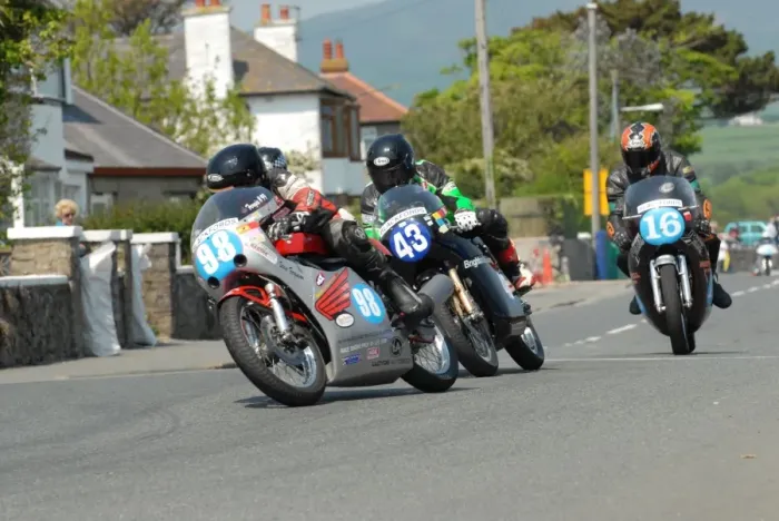 Framed Print : Steve Ferguson (TAB Honda) and Tom Parkes (Honda) and Alec Whitwell (Honda) 2012 Pre TT Classic Framed Print : Steve Ferguson (TAB Honda) and Tom Parkes (Honda) and Alec Whitwell (Honda) 2012 Pre TT Classic