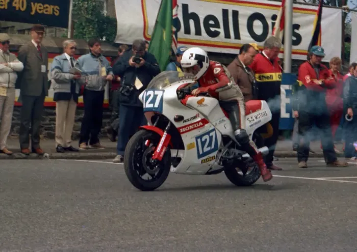 Framed Print : Steve Moynihan (Honda) 1986 Production D TT Framed Print : Steve Moynihan (Honda) 1986 Production D TT
