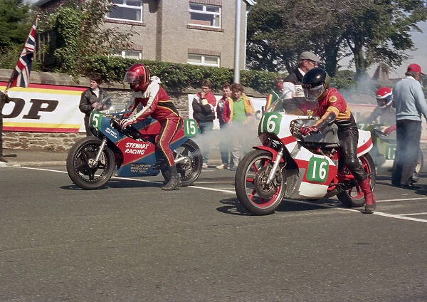 Stewart Smith (Yamaha) & Tony Conway 1987 Lightweight Manx Grand Prix