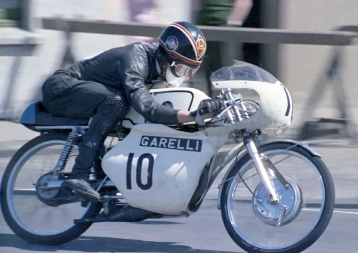 Framed Print : Stuart Aspin (Garelli) 1968 50cc TT Framed Print : Stuart Aspin (Garelli) 1968 50cc TT
