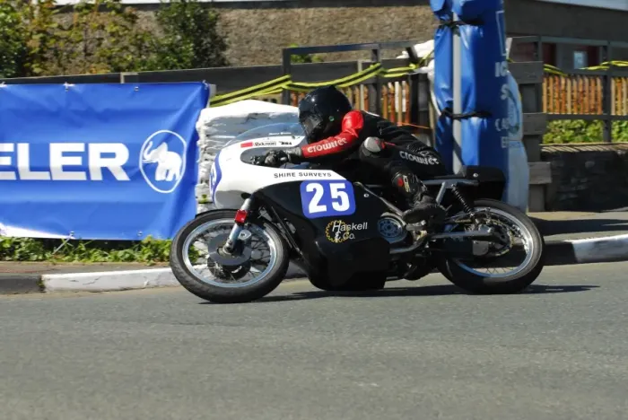 Framed Print : Stuart Garton (Rickman Gold Star) 2013 Pre TT Classic