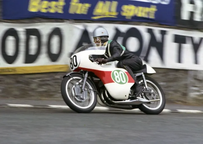Framed Print : Stuart Mellsop (Yamaha) 1965 Lightweight TT