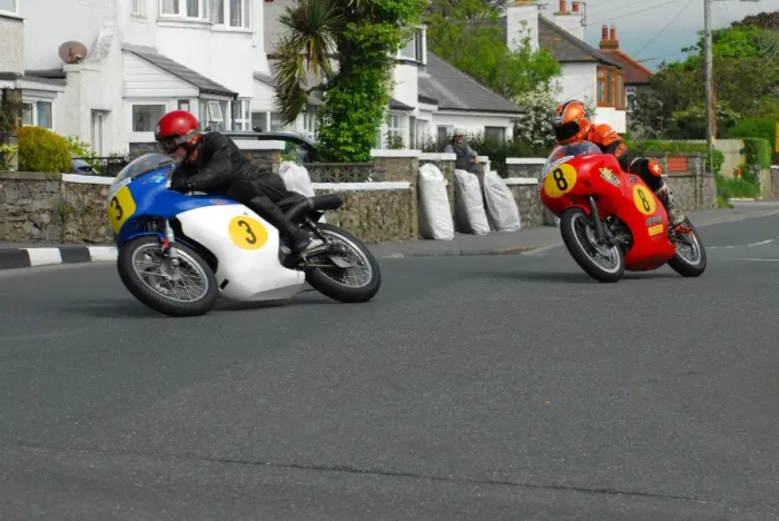 Framed Print : Bill Swallow (Craven Manx Norton) leads Roy Richardson (Aermacchi) 2014 Pre TT Classic Framed Print : Bill Swallow (Craven Manx Norton) leads Roy Richardson (Aermacchi) 2014 Pre TT Classic