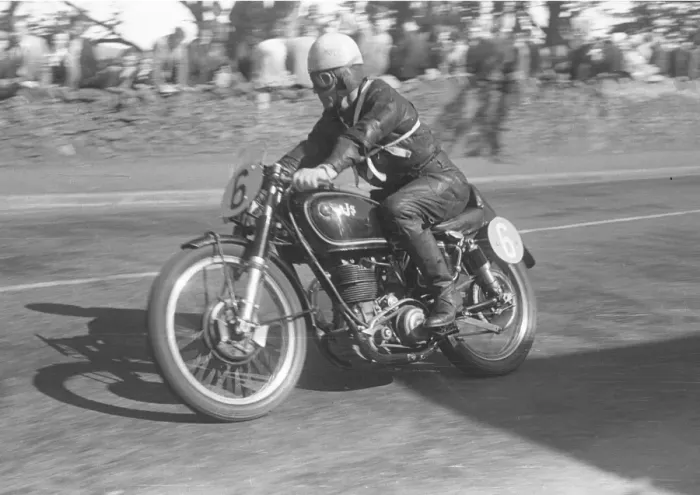 Framed Print : Syd Barnett (AJS) 1952 Junior TT Framed Print : Syd Barnett (AJS) 1952 Junior TT