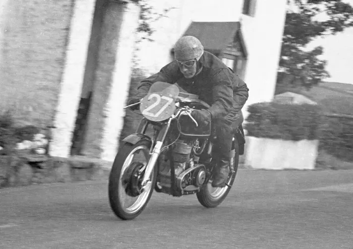 Framed Print : Syd Barnett (AJS) 1953 Junior TT Framed Print : Syd Barnett (AJS) 1953 Junior TT