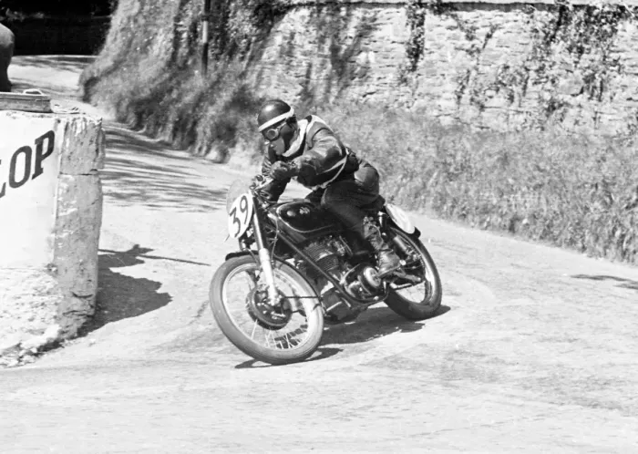 Framed Print : Syd Jensen (AJS) 1949 Junior TT Framed Print : Syd Jensen (AJS) 1949 Junior TT