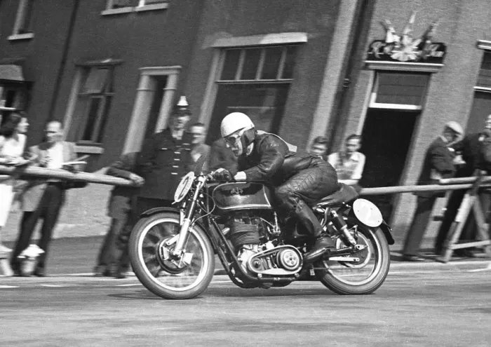 Framed Print : Ted Frend (AJS) 1953 Junior TT Framed Print : Ted Frend (AJS) 1953 Junior TT