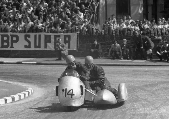 Framed Print : Ted Young & A D Young (ETY Triumph) 1958 Sidecar TT Framed Print : Ted Young & A D Young (ETY Triumph) 1958 Sidecar TT