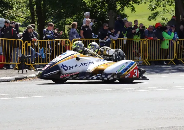 Framed Print : Tim Reeves & Mark Wilkes (LCR Honda), 2019 Sidecar TT