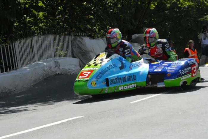 Framed Print : Tim Reeves & Patrick Farrance (LCR) 2009 Sidecar TT
