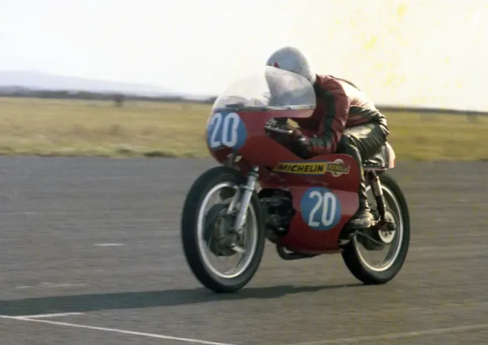 Framed Print : Tom Christian (Aermacchi) 1976 Jurby Road Framed Print : Tom Christian (Aermacchi) 1976 Jurby Road