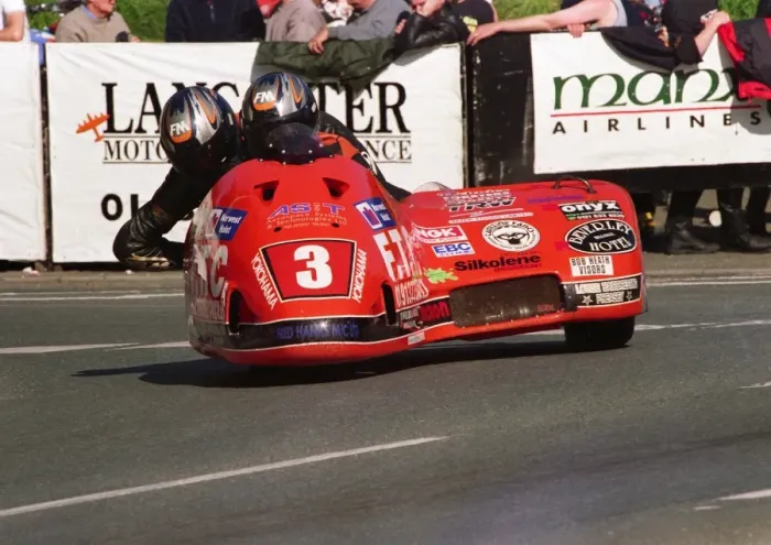 Framed Print : Tom Hanks & Steve Wilson (Windle) 1999 Sidecar TT Framed Print : Tom Hanks & Steve Wilson (Windle) 1999 Sidecar TT