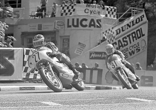 Tom Herron (Yamaha) and Alex George (Yamaha) 1973 Junior TT
