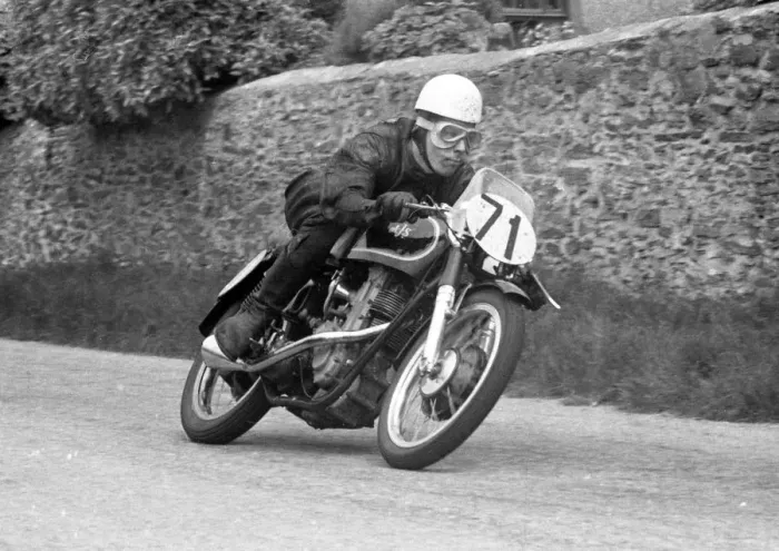 Framed Print : Tom Ovens (AJS) 1955 Junior TT Framed Print : Tom Ovens (AJS) 1955 Junior TT