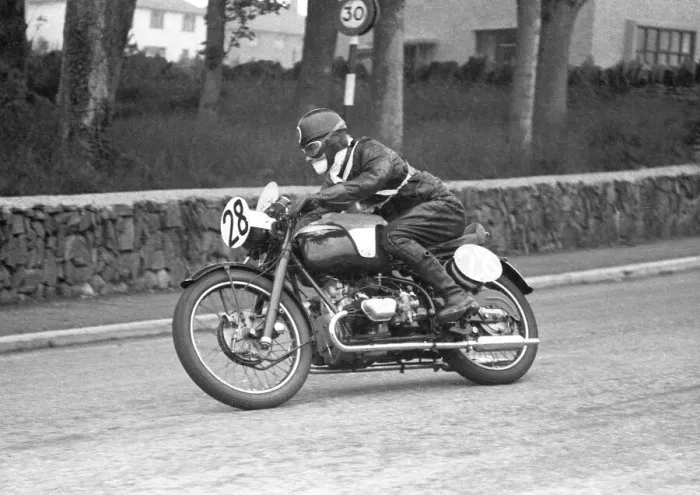 Framed Print : Tommy Brown (Douglas) 1955 Junior Clubman TT Framed Print : Tommy Brown (Douglas) 1955 Junior Clubman TT