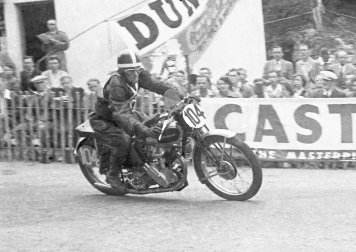 Framed Print : Tommy Brown (Excelsior) 1950 Lightweight Clubman TT Framed Print : Tommy Brown (Excelsior) 1950 Lightweight Clubman TT