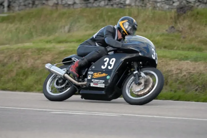 Framed Print : Tony Ainley (Velocette) 2010 Senior Classic Manx Grand Prix