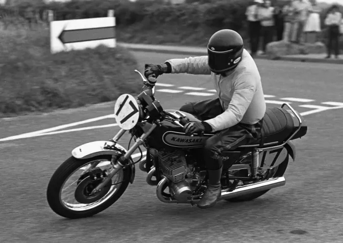 Framed Print : Tony Conway (Kawasaki) 1975 Jurby Road Framed Print : Tony Conway (Kawasaki) 1975 Jurby Road