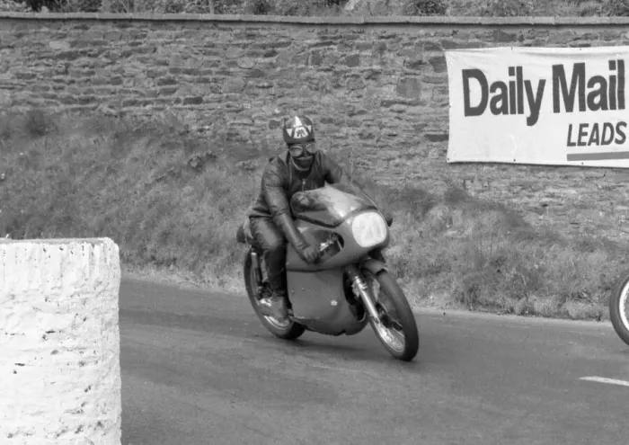 Framed Print : Tony Mercier (AJS) 1968 Junior Manx Grand Prix