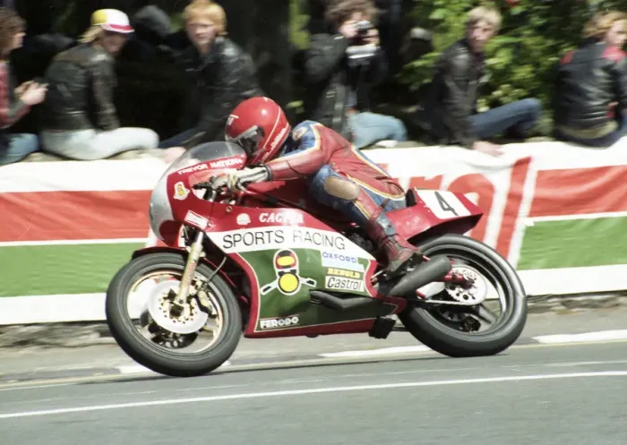 Framed Print : Trevor Nation (Ducati Cagiva) 1984 Formula One TT