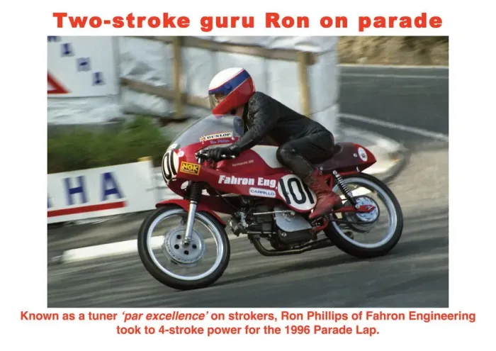 Framed Print : Two-stroke guru Ron on parade Framed Print : Two-stroke guru Ron on parade