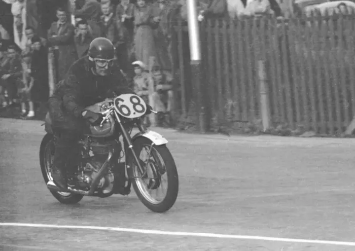 Framed Print : Vincent Reilly (BSA) 1957 Junior Newcomers Manx Grand Prix Framed Print : Vincent Reilly (BSA) 1957 Junior Newcomers Manx Grand Prix
