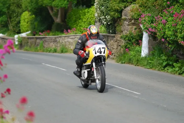 Framed Print : Vladimir Kotland (Yamaha) 2011 Pre TT Classic