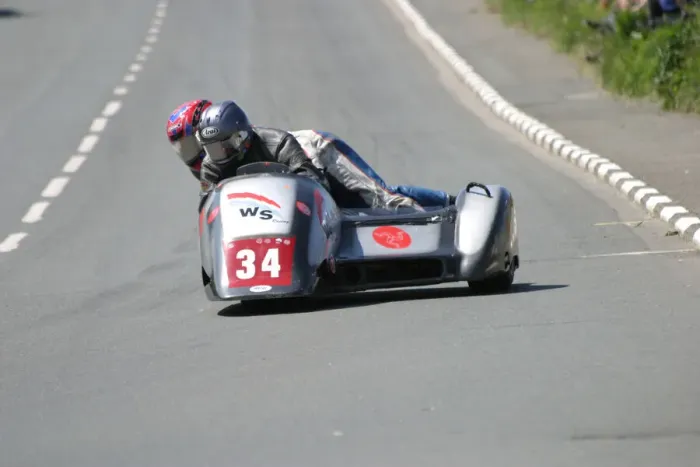 Framed Print : Wally Saunders & Tim Hollis (Suzuki MRE) 2005 Sidecar TT Framed Print : Wally Saunders & Tim Hollis (Suzuki MRE) 2005 Sidecar TT