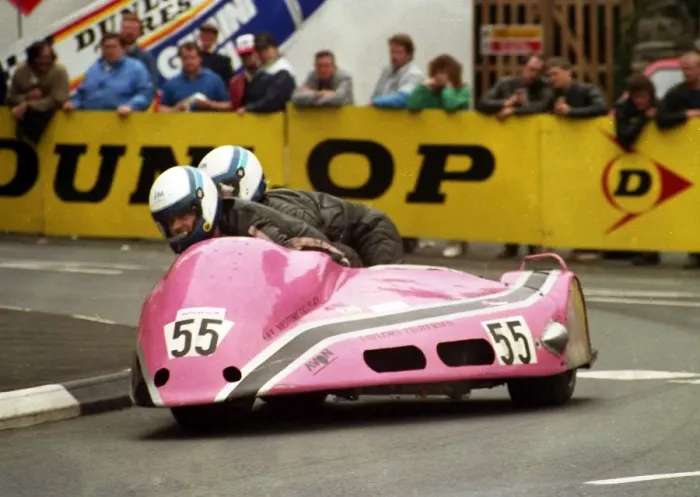 Framed Print : Ward Scarth & Lindsay Scarth (Yamaha) 1988 Sidecar TT