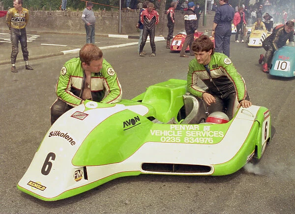Warwick Newman & Eddie Yarker (Ireson Yamaha) 1987 Sidecar TT