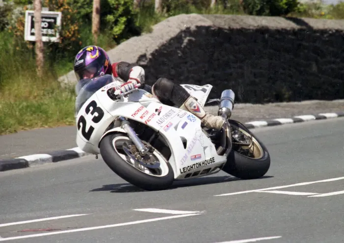 Framed Print : Wattie Brown (Honda) 1995 Formula One TT