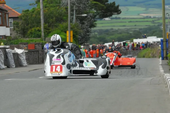 Framed Print : Wayne Lockey & Kenny Cole (Ireson Honda) 2012 Southern 100