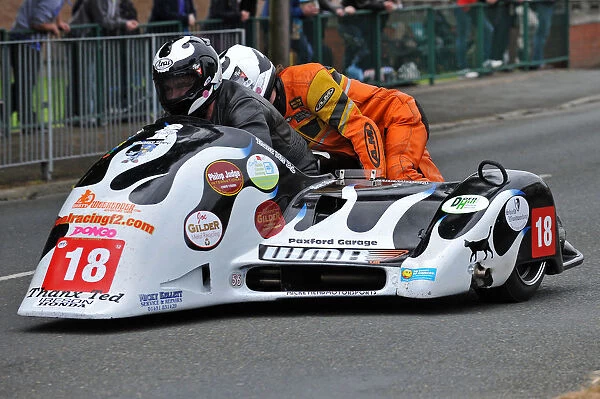 Wayne Lockey & Mark Sayers (Ireson Honda) 2014 Sidecar TT