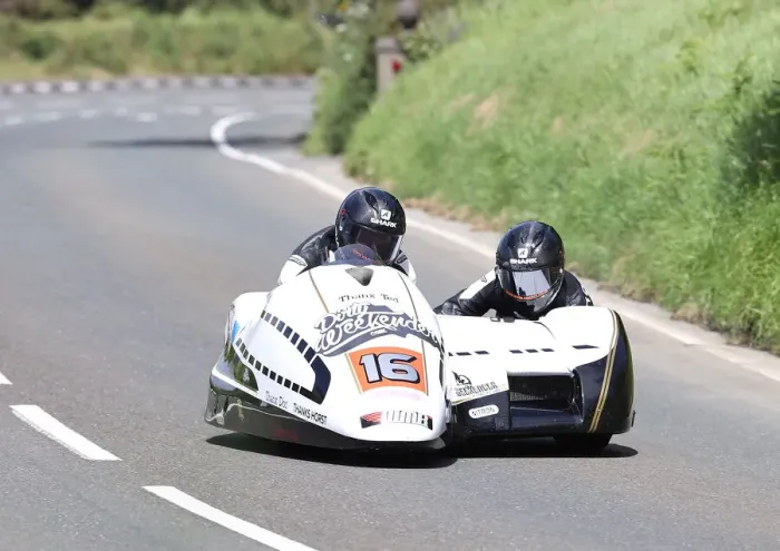 Framed Print : Wayne Lockey & Matthew Rostron (Honda LCR) 2022 Sidecar TT Framed Print : Wayne Lockey & Matthew Rostron (Honda LCR) 2022 Sidecar TT