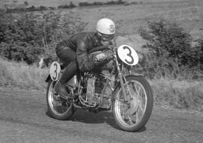 Framed Print : Bill Webster (MV) 1953 Ultra Lightweight Ulster Grand Prix