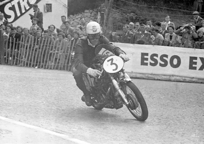 Framed Print : Bill Webster (Velocette) 1953 Lightweight TT Framed Print : Bill Webster (Velocette) 1953 Lightweight TT