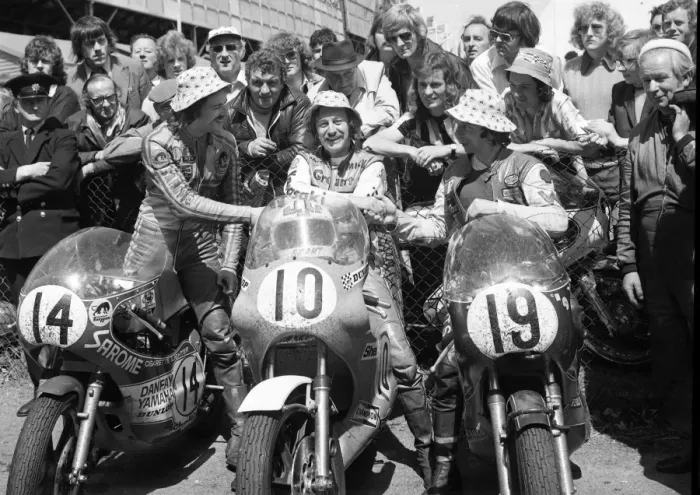 Framed Print : The winners; 1975 Senior TT Framed Print : The winners; 1975 Senior TT