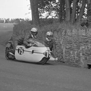 Alan Sansum & R A King (Triumph) 1966 Sidecar TT