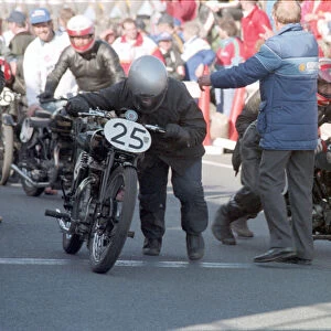 Alan Virco (Rudge) and Peter Welch (Rudge) 1990 TT Parade Lap