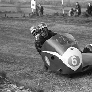 Alan Young / A C Partridge (Norton); 1957 Sidecar TT