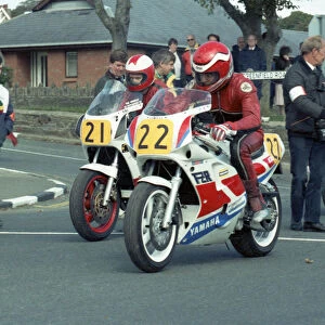 Andy Knowles (Yamaha) & Greg Broughton (Yamaha) 1989 Senior Manx Grand Prix
