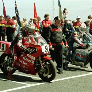 Bernard Murray (Kawasaki) and Mick Grant (Suzuki) 1984 Formula One TT