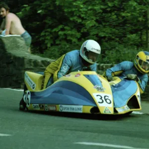 Bjorn Andersson & Lasse Nordstrom (Windle Yamaha) 1982 Sidecar TT