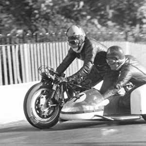 Bob Cass & W Taylor (H W Triumph) 1968 750 Sidecar TT
