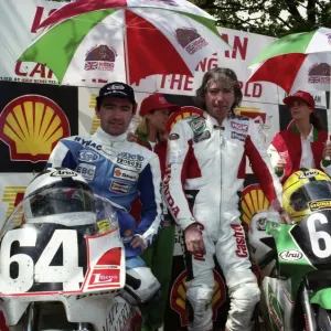 Brüder: Robert und Joey Dunlop; 1993 Ultraleichtgewichtiges TT-Rennen Brüder: Robert und Joey Dunlop; 1993 Ultraleichtgewichtiges TT-Rennen