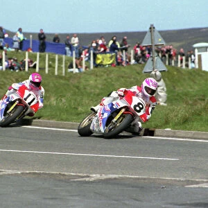 Carl Fogarty and Steve Hislop (Honda) 1991 Formula One TT