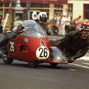 Charlie Freeman & Eddy Fletcher (Norton) 1970 500 Sidecar TT